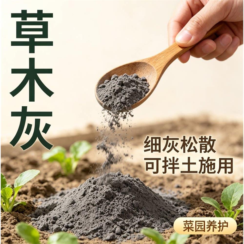 草木灰农家自制钾肥园艺种菜养花果树蔬菜土壤调理农用天然肥料图片