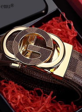 官方正品酷奇皮带男新款真皮正品商务送礼品牌自动扣轻奢牛皮腰带