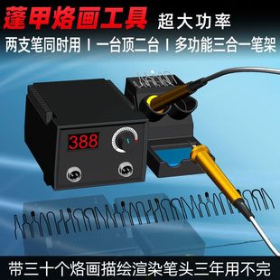 烫画机器电烙铁画笔烫头 蓬甲专业调温烙画机木板烙画葫芦工具套装