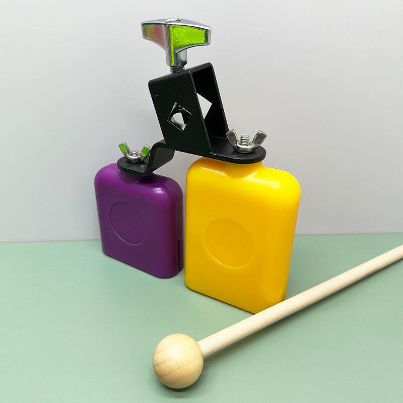 打击乐器塑料牛铃高低音双色梆子打击牛铃双色梆子