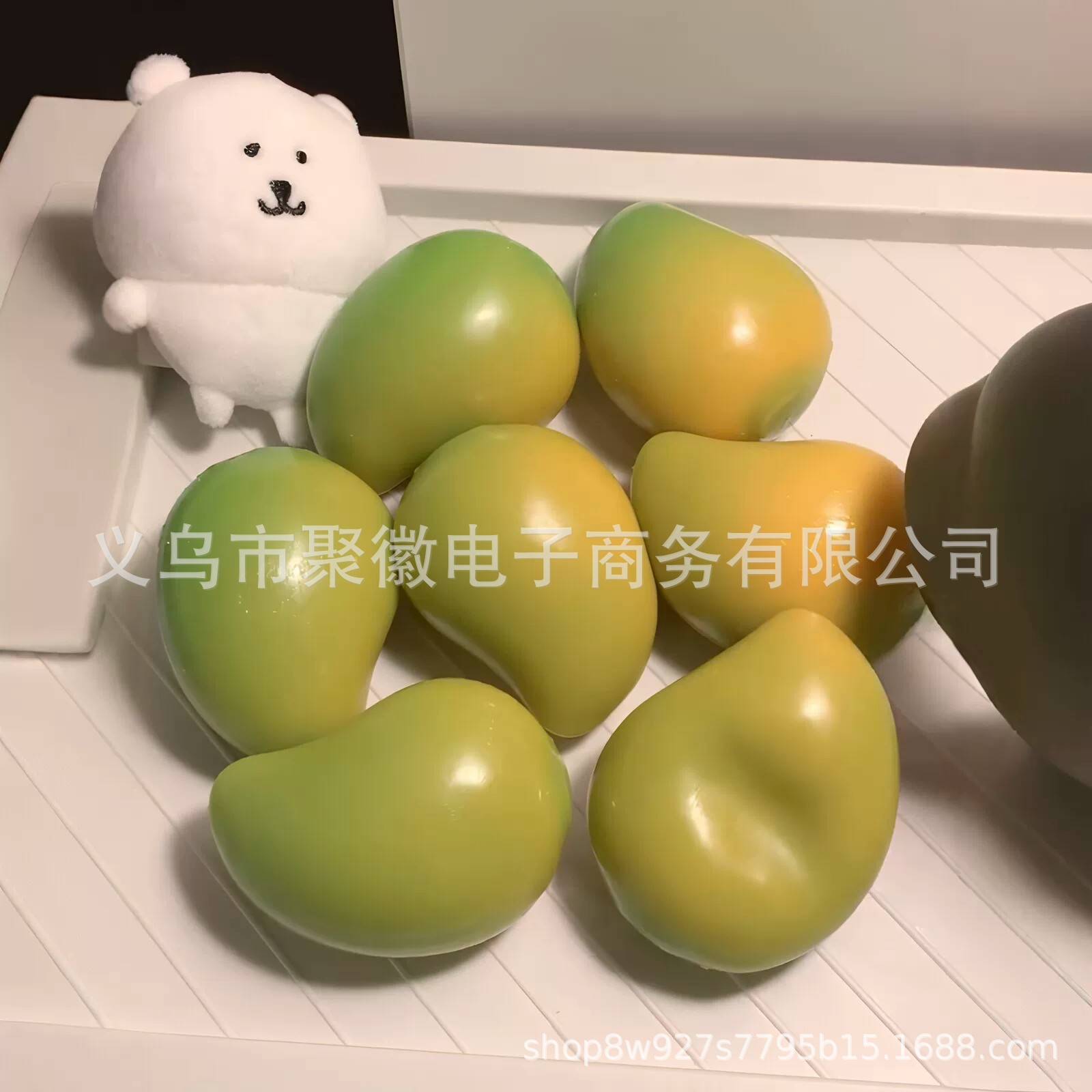 可跨境温变芒果手作球捏捏乐手工制作慢回弹发泄解压玩具代发图片
