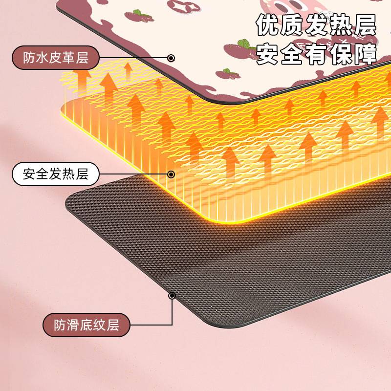 加热鼠标垫超大发热暖桌垫办公室电脑桌面加热垫暖手电热桌垫