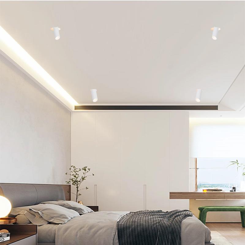 无边框预埋射灯开孔55MM75MM长筒小角度一束聚光天花灯3度8度15度