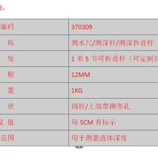 船用测深杆量具纯铜 1米铜测深尺 量水尺折叠测深杆370306 铜折尺