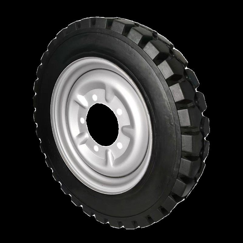 电动三轮车实心外胎350/375/400/450-12防扎不用打气前后轮带钢圈