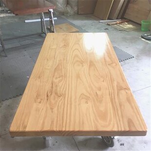 定制实木板整张原木长方形茶台桌面板2米长餐桌吧台面板榆木大板
