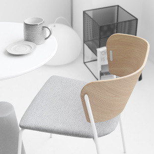 北欧餐椅软包靠背椅布艺椅子家用办公椅简约咖啡厅桌咖啡厅轻奢椅