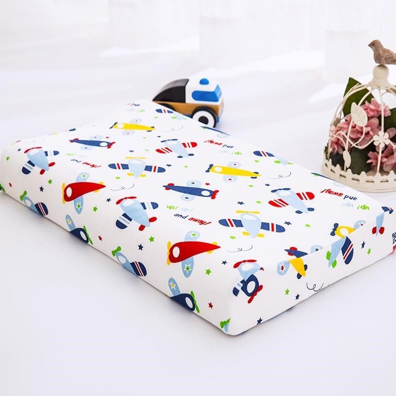 蝶型全棉枕套儿童乳胶枕46x30记忆枕头套45x28月牙定型枕套42x26