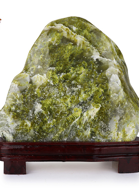 天然蓝田玉原石摆件奇石观赏石头工艺品客厅办公室装饰品乔迁礼物