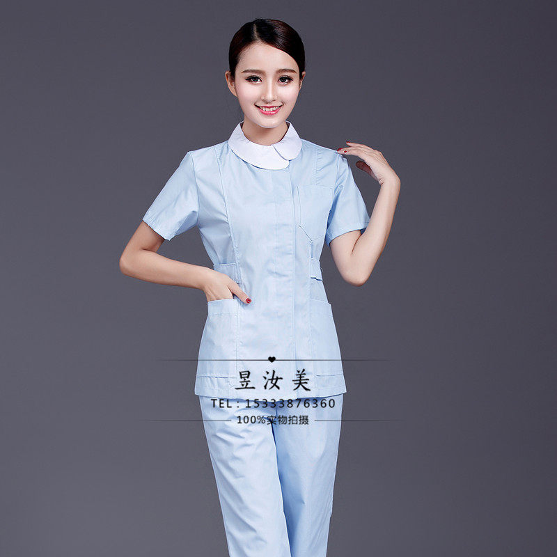 护士服分体套装短袖夏装紫色圆领纹绣师美容服月嫂母婴护理工作服,女装/女士精品,医护制服,淘宝优惠券,粉丝福利购,淘宝优惠卷