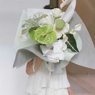 纸玫瑰花压纹防水纸花店资材花束礼品包花纸 蔷薇花开浮雕系列包装