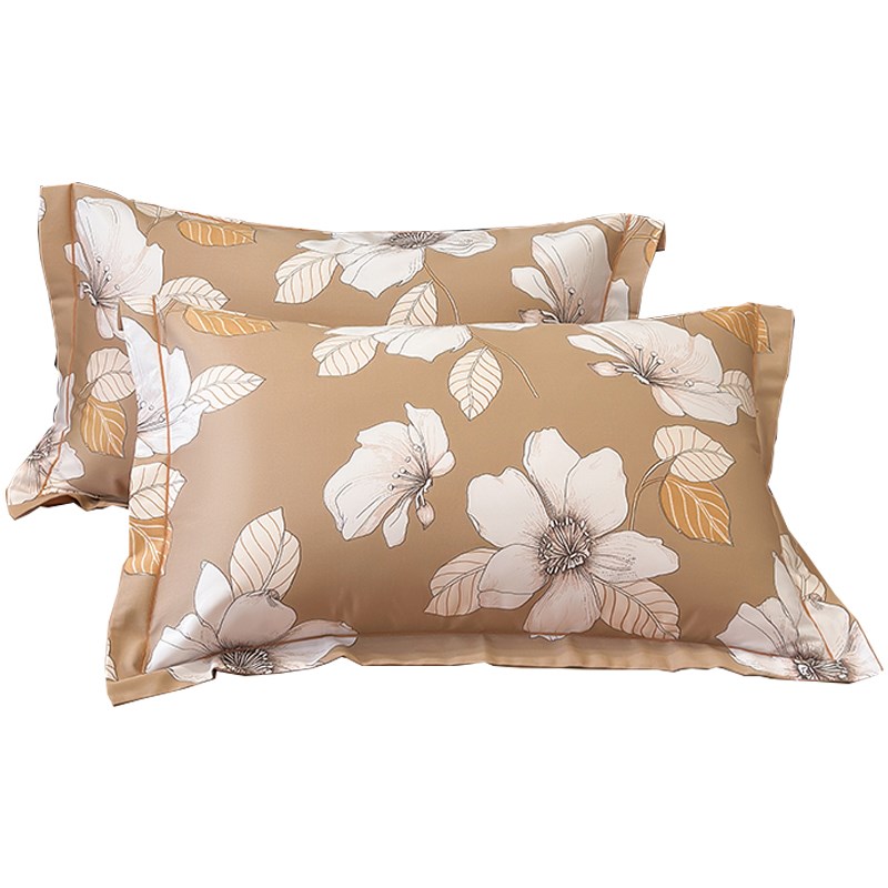 100支长绒棉纯棉枕套一只装48x74cm贡缎全棉枕头套家用枕芯内胆套