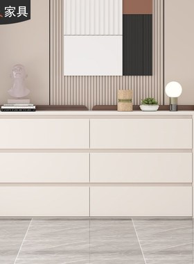 岩板餐边柜客厅靠墙斗柜抽屉柜简约卧室电视柜家用储物柜7G281