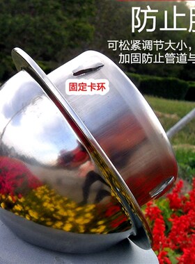 304不锈钢透气帽DN75MM室外墙防风防雨110公分PVC管油烟通排气罩