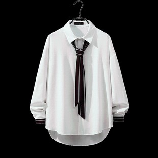 发型师衬衫套装男女士个性领结时尚酒吧ktv美发师工作服LOGO定制