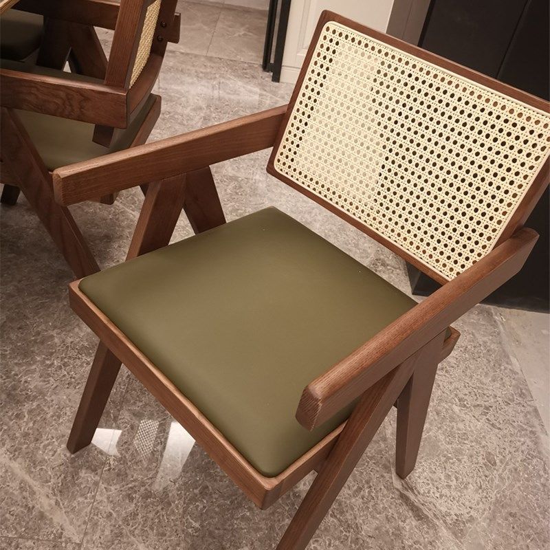 藤编椅子餐椅家用简约民宿网红休闲靠背椅中古椅子实木昌迪加尔椅,住宅家具,餐椅,淘宝优惠券,粉丝福利购,淘宝优惠卷