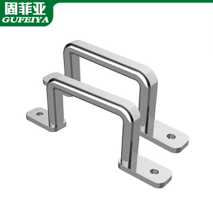 304不锈钢实芯拉手工业柜门盖板把手机器提手110/120/125/160孔距