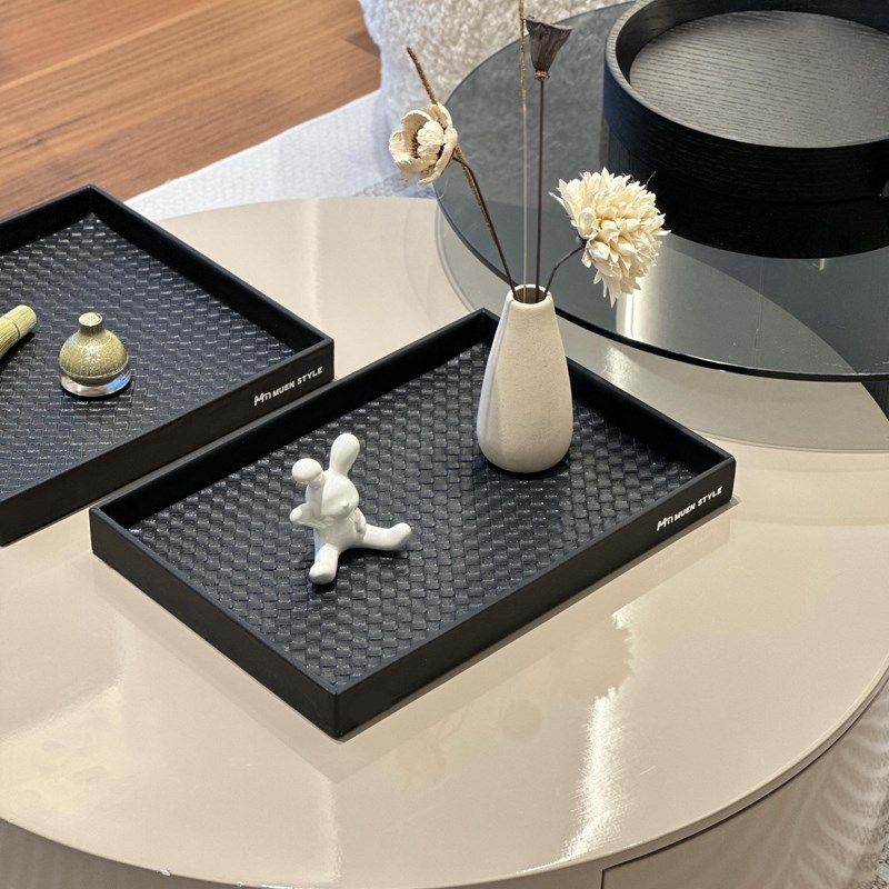 金卡佰托盘家用皮革桌面收纳盘长方形酒店美容院高级感香薰蜡烛盘,家居饰品,香薰托盘,淘宝优惠券,粉丝福利购,淘宝优惠卷