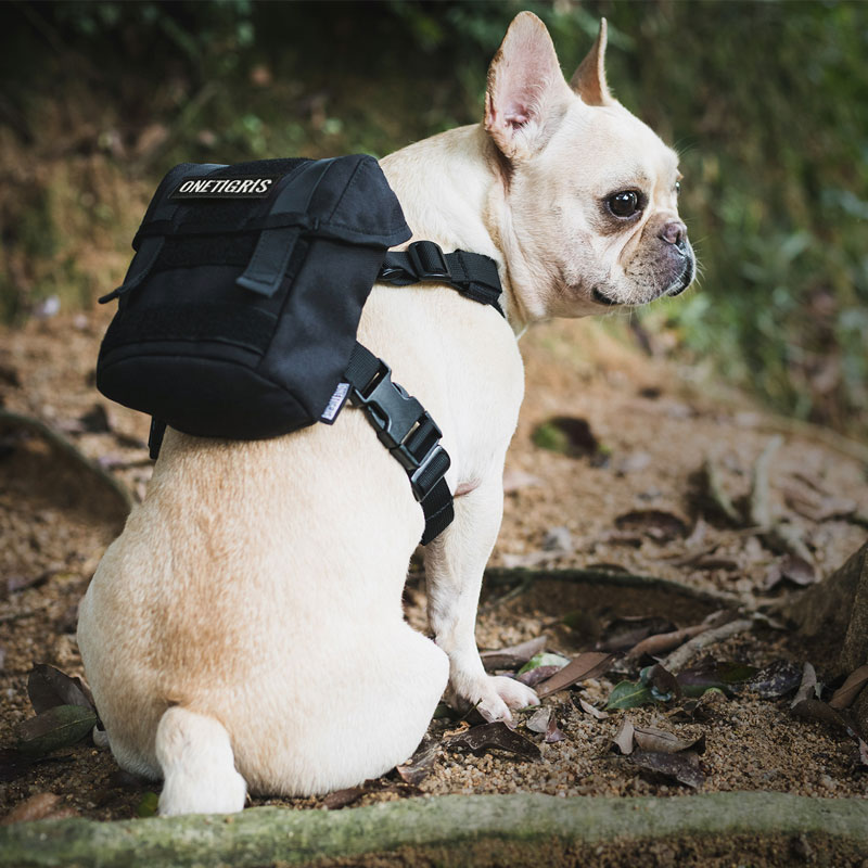壹虎【尤里卡】狗狗胸背带战术小型犬牵引绳背心式外出遛狗自背包