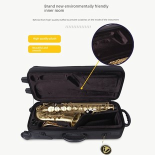 E降B音调中音萨克斯管行李手推车滑轮便携式男高音萨克斯管袋背包