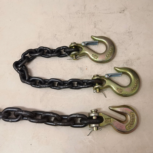 拖车链条双钩吊链起重吊钩叉车行车双挂钩卡链吊石材专用铁链锁链
