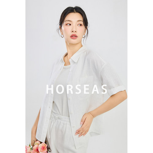 海边的马/HORSEAS汉麻条纹衫