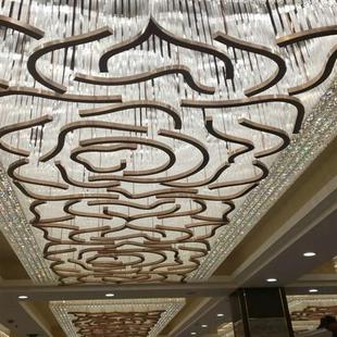 楼售楼部沙盘别墅宴会大厅吸顶灯 酒店大堂水晶灯非标工程灯饰复式