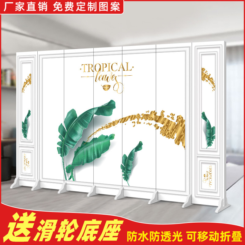 可移动隔断墙板免打孔简易屏风遮挡办公室房间木T假墙自装纯白定