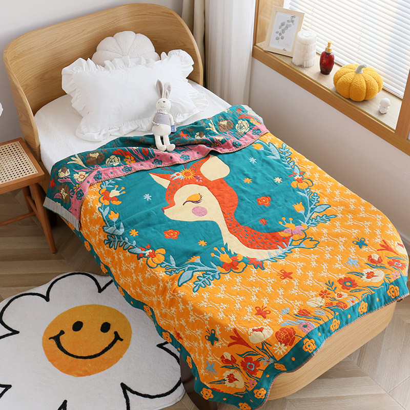 儿童纱布毛巾被浴m巾盖毯卡通婴童新生儿宝宝夏季全棉午休毯子,床上用品,休闲毯/毛毯/绒毯,淘宝优惠券,粉丝福利购,淘宝优惠卷