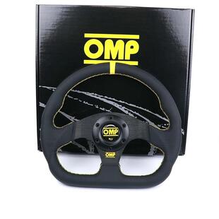 OMP 13英寸皮革方向盘D形方K向盘 改装赛车方向盘