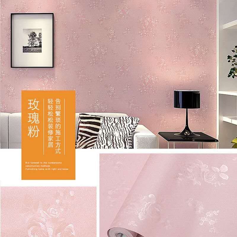 自粘壁纸PVC100米大卷自贴墙纸田园温馨K卧室背景墙壁纸翻新宿舍,家装主材,PVC墙纸,淘宝优惠券,粉丝福利购,淘宝优惠卷