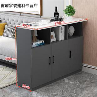 框庭玄关酒吧台 家用吧台桌w厨房餐吧隔断柜多功能玄关柜现代简约