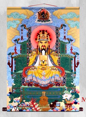 五台山新款龙五爷卷轴画像客厅装饰堂口供奉装饰R画可定制挂轴财
