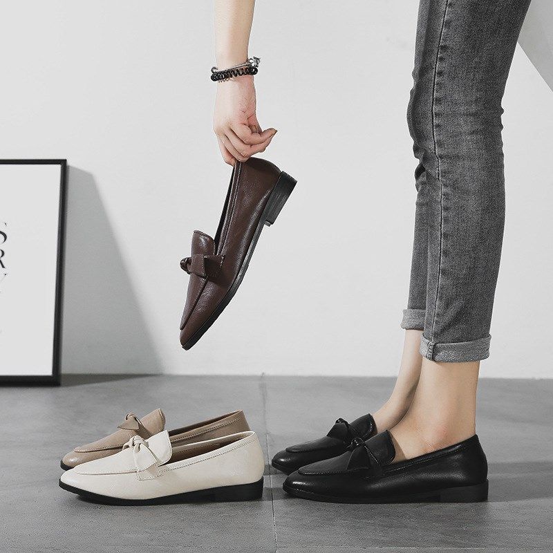 法式仙女风2f025超软平底小皮鞋春秋新款英伦风豆豆鞋休闲通勤单,女鞋,时尚休闲鞋,淘宝优惠券,粉丝福利购,淘宝优惠卷