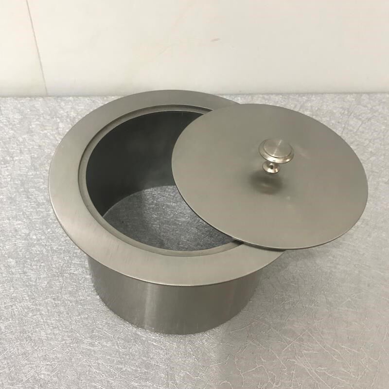 不锈钢台a面嵌入式垃圾桶盖子圆形手提盖子隐藏装饰掀盖分离盖定