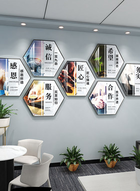 励志企业文化字画挂画公司走廊会议办F公室宣传标语字装饰背景壁
