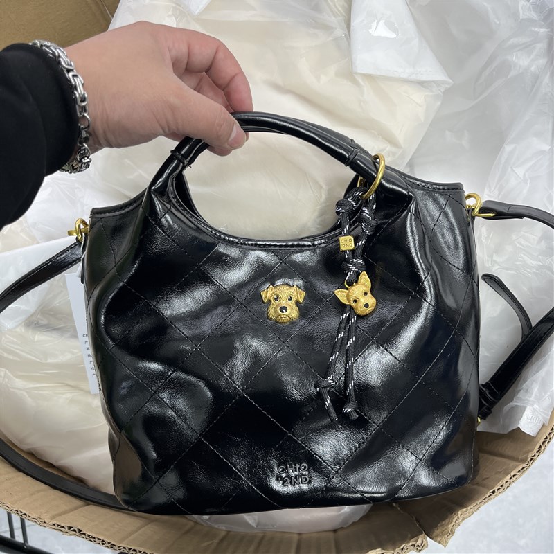 订单货捡漏油蜡皮包包n女包2025新款小众设计高级感水桶包手提斜