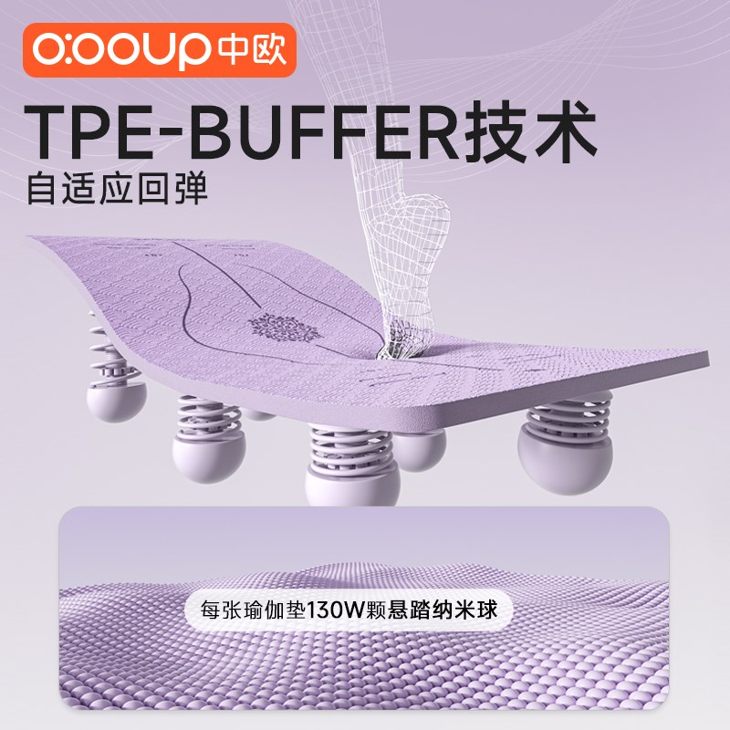 无味瑜伽垫2024新款防滑健身静音加大加N宽加厚运动瑜珈地垫子