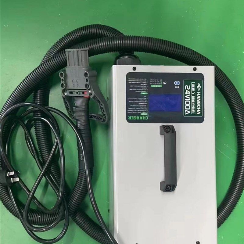 杭州电动搬运堆高叉车锂电池充w电机器24V100A专用充电机器设备