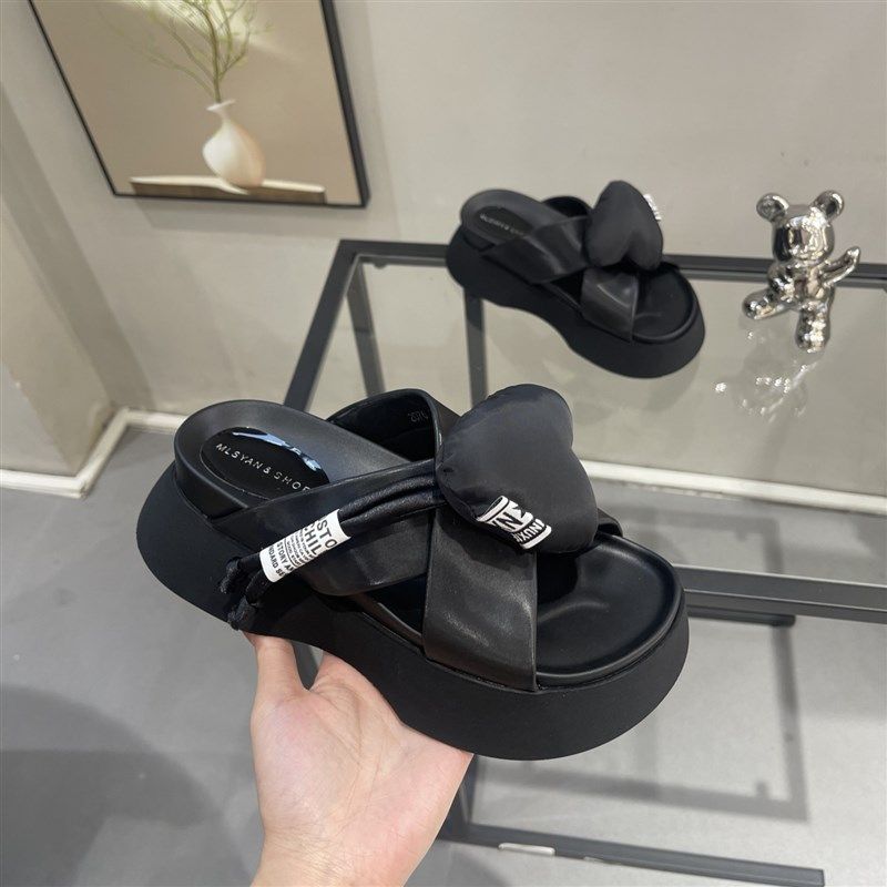 小个子增高6cm交叉带凉拖v鞋女2025夏季新款网红爱心沙滩一字拖鞋,女鞋,一字拖,淘宝优惠券,粉丝福利购,淘宝优惠卷