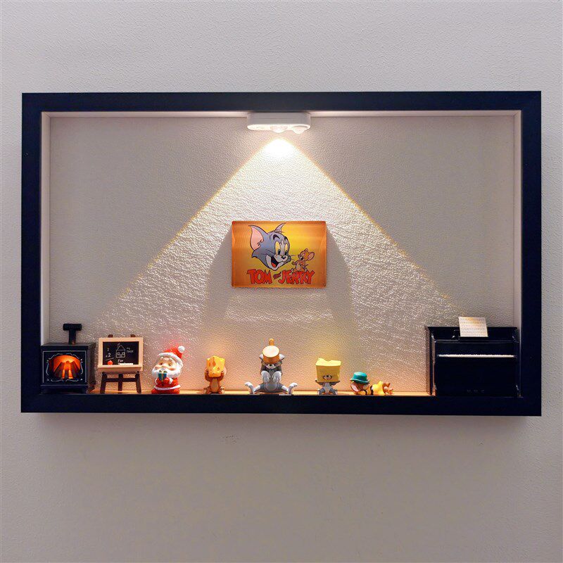 猫和老鼠娃娃屋挂画感应夜灯玄关装E饰画电表箱弱电箱遮挡免打孔