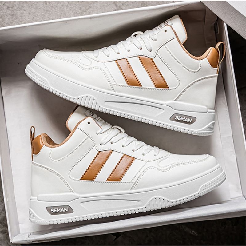 秋冬男鞋新款高帮小白鞋男款学生潮流百搭厚底运动鞋休闲板鞋潮鞋