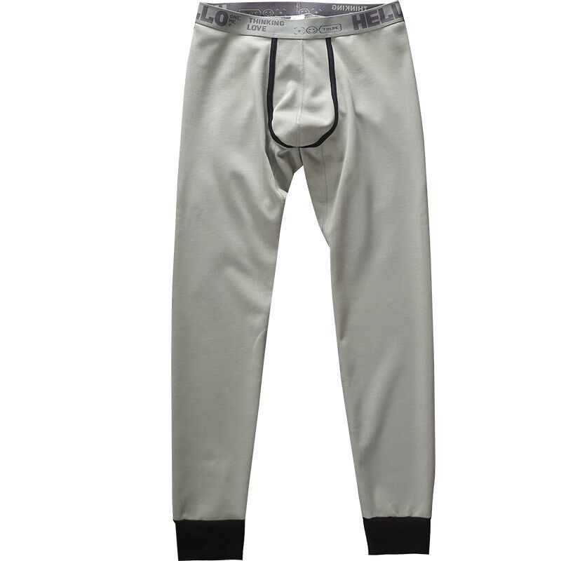 秋冬季防寒加绒加厚男生保暖裤青年男士秋裤素色不倒绒毛裤绒裤