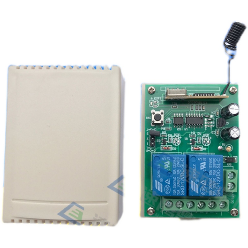 随意贴 2 路 无线遥控开关 免布线智能灯控继电器模块12V 24V 220