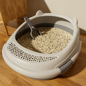 猫砂盆防带砂外溅开放式 特大超大号半封闭猫咪厕所幼猫厕所猫沙盆