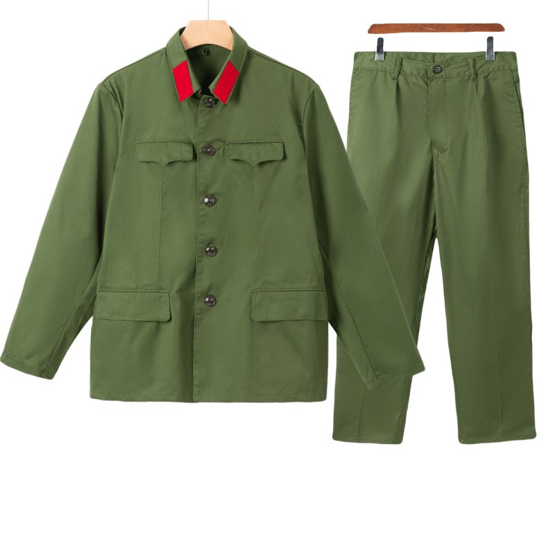 正宗的确良65式军套装的确良军干服老兵老红军涤卡干部服上衣裤子