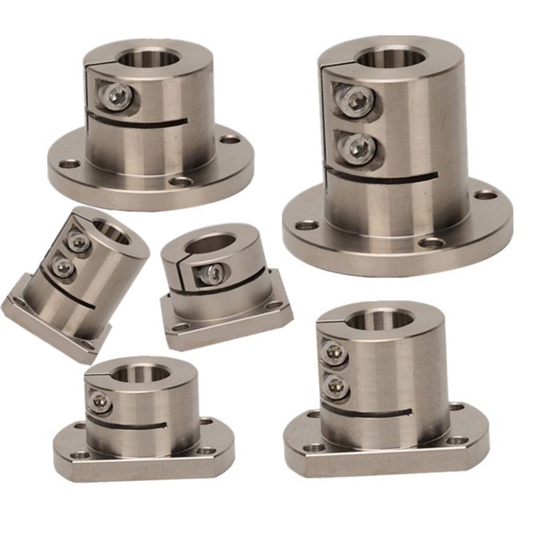 45号钢镀镍圆法兰指向轴支座STHWRB方加长切边钢光轴支架STHWSBLC