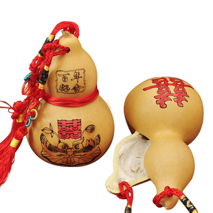 婚庆用品结女方陪嫁物品中式婚礼礼仪式喝交杯道具 葫芦合卺酒杯