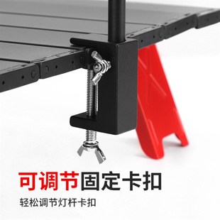 戶外露營(yíng)燈架可攜式 折疊照明燈具支架夜釣夜市擺地?cái)備X合金伸縮燈