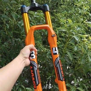 新款玛卡威前叉山地车龟兔气叉34管160行程超软阻尼减震快拆气叉